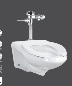 CONTRAC CLARK FLUSHOMETER TOP REAR BOWL 4.8LPF / 1.28GPF | WALL HUNG